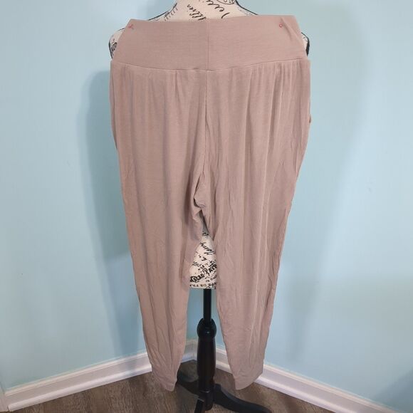 Cozy earth bamboo rib knit joggers pants new with tags small suede light brown - Picture 2 of 7